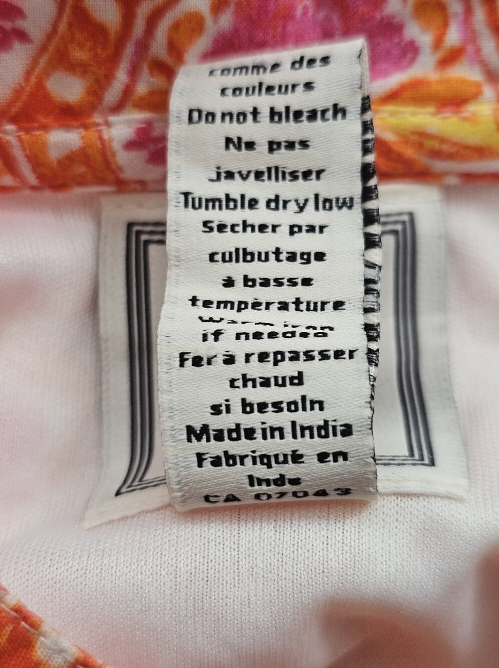 LEA 100% Cotton Orange Midi Sundress Size Large - Picture 6 of 6